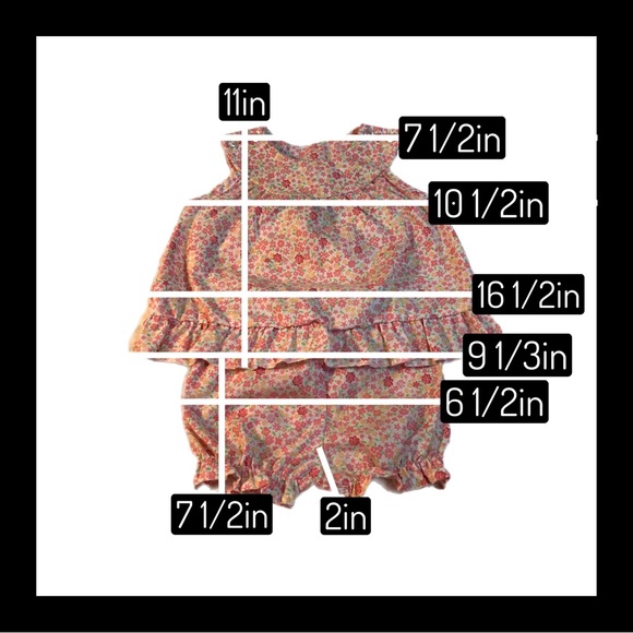 Vintage Little Lindsay Outfit Baby Girl Two Piece Floral | Size - 0-6 Months - Picture 2 of 12